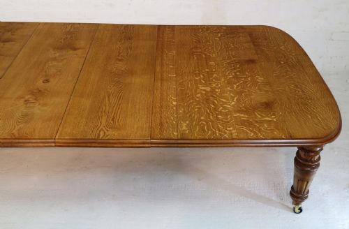 VICTORIAN OAK EXTENDING DINING TABLE 8 LEAVES 18FT SEATS 20 - ADDITIONAL PHOTO 25
