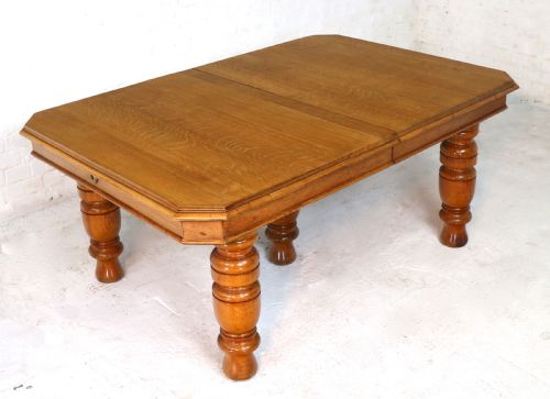 VICTORIAN OAK EXTENDING DINING TABLE 4 LEAVES 12FTSEATS 14 - ADDITIONAL PHOTO 21