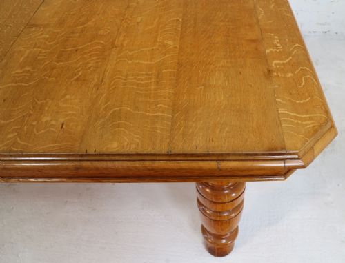 VICTORIAN OAK EXTENDING DINING TABLE 4 LEAVES 12FTSEATS 14 - ADDITIONAL PHOTO 26