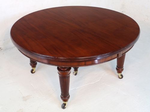 EDWARDS ROBERTS MILITARY CAMPAIGN EXTENDING MAHOGANY DINING TABLE - ADDITIONAL PHOTO 9