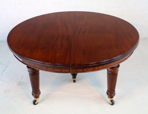 EDWARDS ROBERTS MILITARY CAMPAIGN EXTENDING MAHOGANY DINING TABLE - ADDITIONAL PHOTO 10