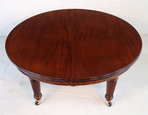 EDWARDS ROBERTS MILITARY CAMPAIGN EXTENDING MAHOGANY DINING TABLE - ADDITIONAL PHOTO 11