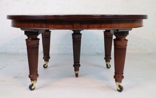 EDWARDS ROBERTS MILITARY CAMPAIGN EXTENDING MAHOGANY DINING TABLE - ADDITIONAL PHOTO 12