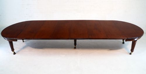 EDWARDS ROBERTS MILITARY CAMPAIGN EXTENDING MAHOGANY DINING TABLE - ADDITIONAL PHOTO 15