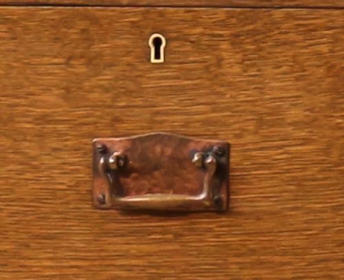 ARTS CRAFTS OAK BUREAU BOOKCASE ATTRIBUTED TO LIBERTY CO - ADDITIONAL PHOTO 8