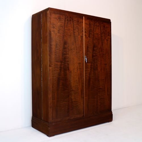 ART DECO MAHOGANY GENTLEMANS COMPACTUM WARDROBE BY COMPACTOM LTD OF LONDON - ADDITIONAL PHOTO 1