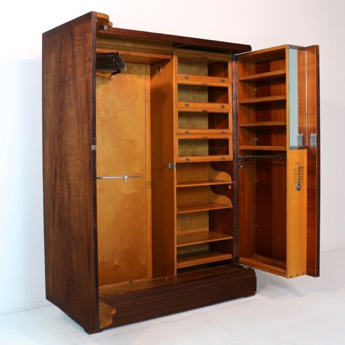 ART DECO MAHOGANY GENTLEMANS COMPACTUM WARDROBE BY COMPACTOM LTD OF LONDON - ADDITIONAL PHOTO 12