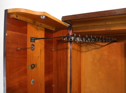 ART DECO MAHOGANY GENTLEMANS COMPACTUM WARDROBE BY COMPACTOM LTD OF LONDON - ADDITIONAL PHOTO 15