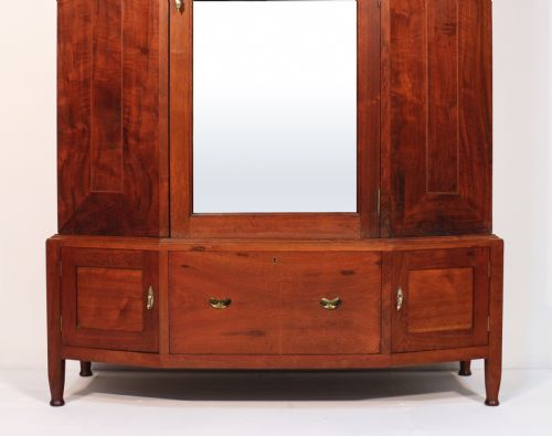 ARTS CRAFTS GLASGOW SCHOOL INLAID WALNUT WARDROBE ATTRIBUTED TO WYLIE LOCHHEAD - ADDITIONAL PHOTO 2