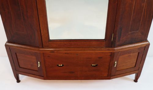 ARTS CRAFTS GLASGOW SCHOOL INLAID WALNUT WARDROBE ATTRIBUTED TO WYLIE LOCHHEAD - ADDITIONAL PHOTO 11