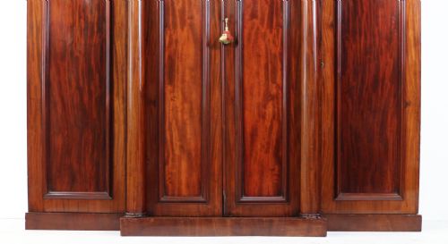 REGENCY MAHOGANY FOUR DOOR BREAKFRONT WARDROBE - ADDITIONAL PHOTO 3