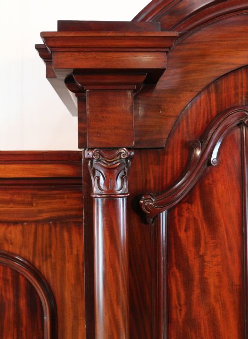 REGENCY MAHOGANY FOUR DOOR BREAKFRONT WARDROBE - ADDITIONAL PHOTO 8