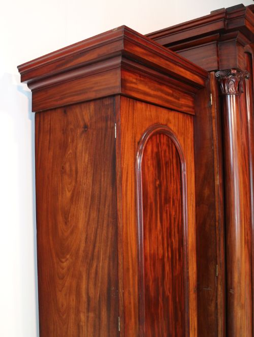 REGENCY MAHOGANY FOUR DOOR BREAKFRONT WARDROBE - ADDITIONAL PHOTO 24