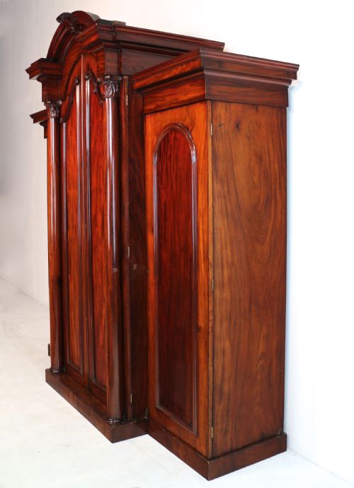 REGENCY MAHOGANY FOUR DOOR BREAKFRONT WARDROBE - ADDITIONAL PHOTO 26