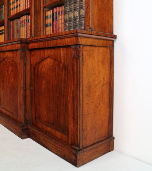 WILLIAM IV MAHOGANY BREAKFRONT LIBRARY BOOKCASE - ADDITIONAL PHOTO 26