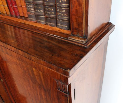 WILLIAM IV MAHOGANY BREAKFRONT LIBRARY BOOKCASE - ADDITIONAL PHOTO 27