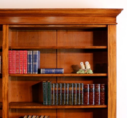 WILLIAM IV MAHOGANY OPEN LIBRARY BOOKCASE - ADDITIONAL PHOTO 6