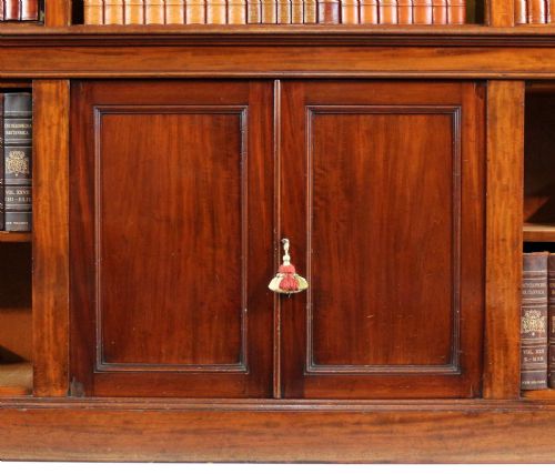 WILLIAM IV MAHOGANY OPEN LIBRARY BOOKCASE - ADDITIONAL PHOTO 8