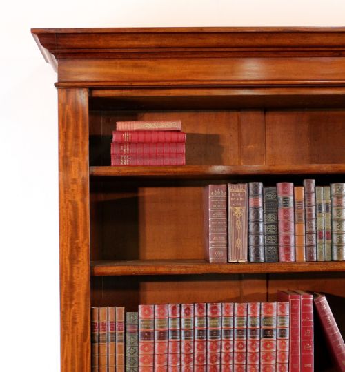 WILLIAM IV MAHOGANY OPEN LIBRARY BOOKCASE - ADDITIONAL PHOTO 9