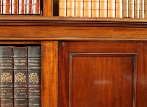 WILLIAM IV MAHOGANY OPEN LIBRARY BOOKCASE - ADDITIONAL PHOTO 12