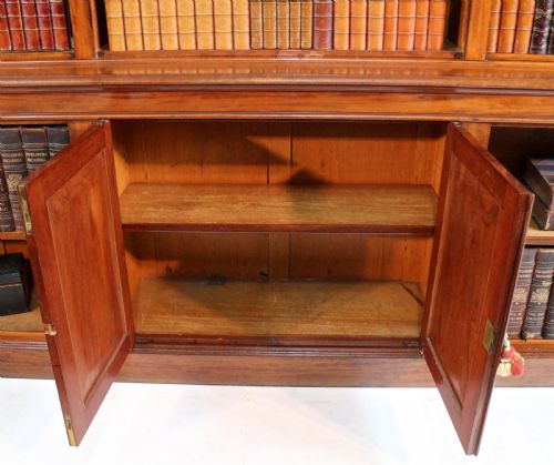 WILLIAM IV MAHOGANY OPEN LIBRARY BOOKCASE - ADDITIONAL PHOTO 15
