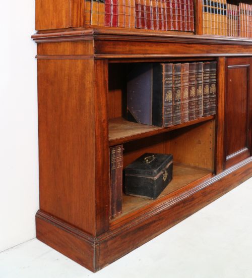 WILLIAM IV MAHOGANY OPEN LIBRARY BOOKCASE - ADDITIONAL PHOTO 20