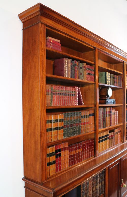 WILLIAM IV MAHOGANY OPEN LIBRARY BOOKCASE - ADDITIONAL PHOTO 22