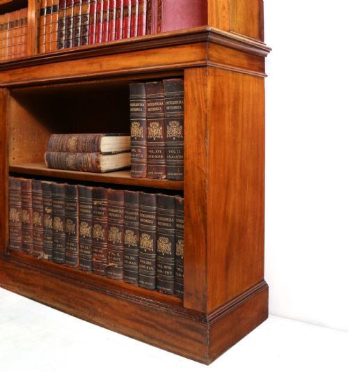 WILLIAM IV MAHOGANY OPEN LIBRARY BOOKCASE - ADDITIONAL PHOTO 25