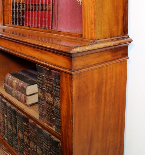 WILLIAM IV MAHOGANY OPEN LIBRARY BOOKCASE - ADDITIONAL PHOTO 26