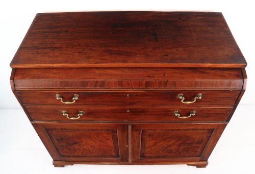 GEORGE III MAHOGANY SECRETAIRE LOW PRESS CUPBOARD ATTRIBUTED TO GILLOWS - ADDITIONAL PHOTO 4