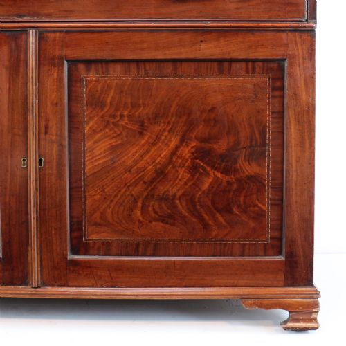 GEORGE III MAHOGANY SECRETAIRE LOW PRESS CUPBOARD ATTRIBUTED TO GILLOWS - ADDITIONAL PHOTO 7