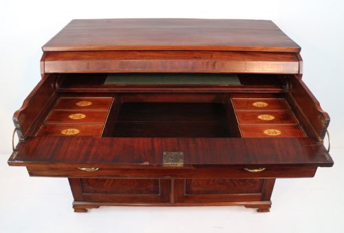 GEORGE III MAHOGANY SECRETAIRE LOW PRESS CUPBOARD ATTRIBUTED TO GILLOWS - ADDITIONAL PHOTO 20