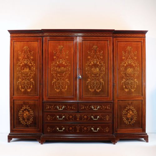 EDWARDS ROBERTS VICTORIAN MARQUETRY FITTED WARDROBE - ADDITIONAL PHOTO 16