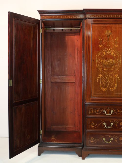 EDWARDS ROBERTS VICTORIAN MARQUETRY FITTED WARDROBE - ADDITIONAL PHOTO 21