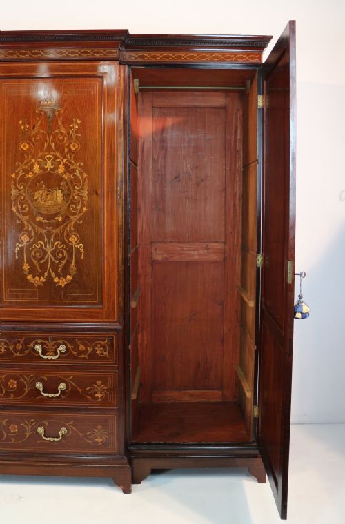 EDWARDS ROBERTS VICTORIAN MARQUETRY FITTED WARDROBE - ADDITIONAL PHOTO 23