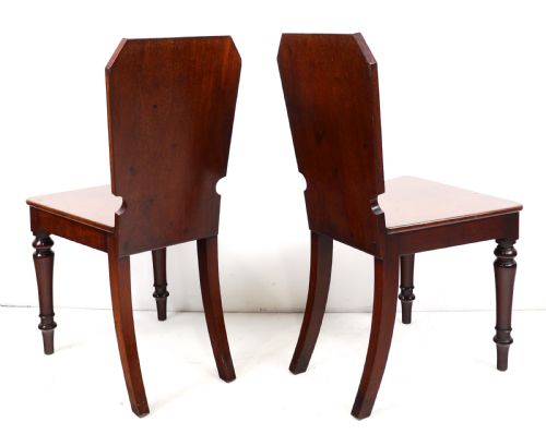 SET OF FOUR VICTORIAN MAHOGANY HALL CHAIRS BY HOLLAND SONS - ADDITIONAL PHOTO 19