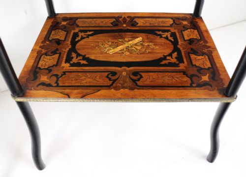 PAIR OF ANTIQUE FRENCH 19TH CENTURY MARQUETRY INLAID TAGRES - ADDITIONAL PHOTO 20