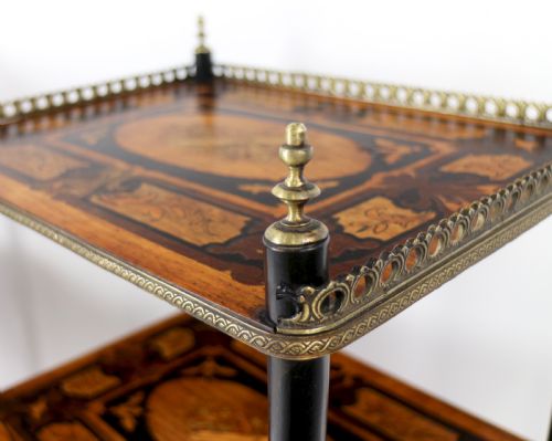 PAIR OF ANTIQUE FRENCH 19TH CENTURY MARQUETRY INLAID TAGRES - ADDITIONAL PHOTO 24