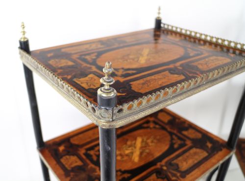 PAIR OF ANTIQUE FRENCH 19TH CENTURY MARQUETRY INLAID TAGRES - ADDITIONAL PHOTO 26