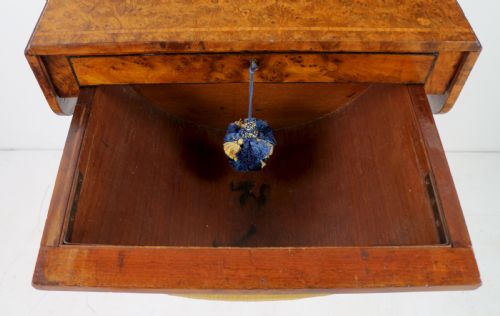 IRISH BURR YEW REGENCY DROPLEAF WORK TABLE - ADDITIONAL PHOTO 17