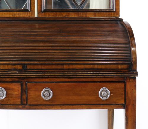 REGENCY MAHOGANY LADIES TAMBOUR WRITING TABLE DESK CABINET - ADDITIONAL PHOTO 5