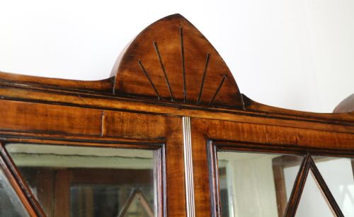 REGENCY MAHOGANY LADIES TAMBOUR WRITING TABLE DESK CABINET - ADDITIONAL PHOTO 10