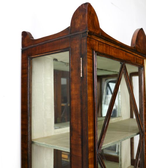 REGENCY MAHOGANY LADIES TAMBOUR WRITING TABLE DESK CABINET - ADDITIONAL PHOTO 24