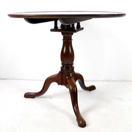 EARLY GEORGIAN DISH TOP BIRD CAGE TRIPOD TABLE - ADDITIONAL PHOTO 4