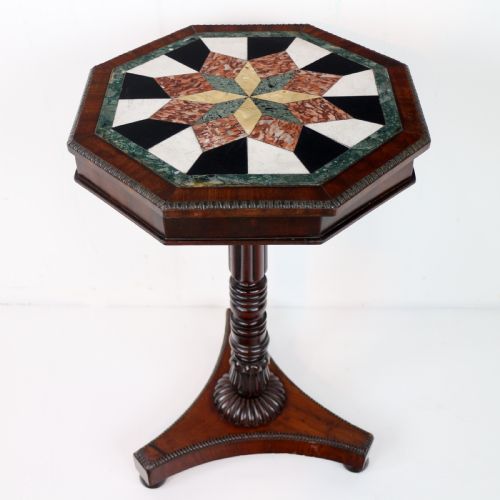 A REGENCY MARBLE SPECIMEN MAHOGANY TABLE - ADDITIONAL PHOTO 3