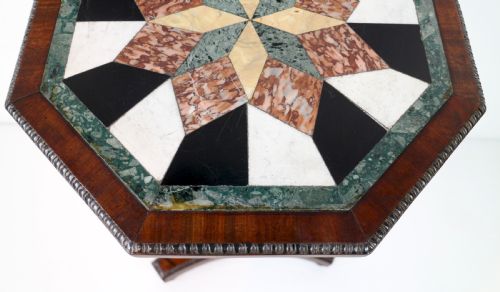 A REGENCY MARBLE SPECIMEN MAHOGANY TABLE - ADDITIONAL PHOTO 7
