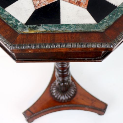 A REGENCY MARBLE SPECIMEN MAHOGANY TABLE - ADDITIONAL PHOTO 13