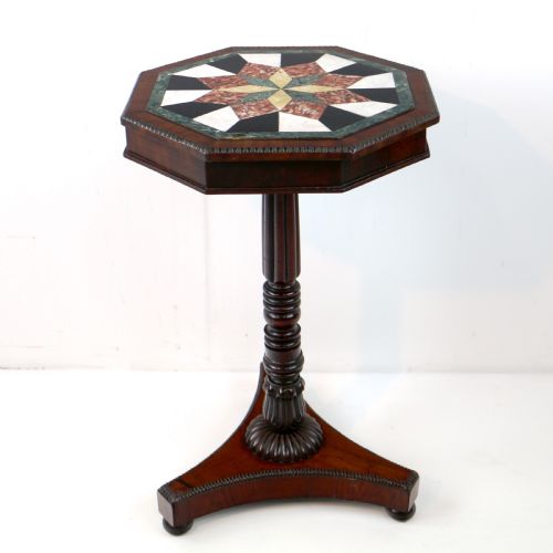 A REGENCY MARBLE SPECIMEN MAHOGANY TABLE - ADDITIONAL PHOTO 14