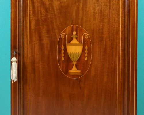 VICTORIAN MAHOGANY MARQUETRY MUSIC SIDE CABINET BY KEEBLE LONDON - ADDITIONAL PHOTO 7