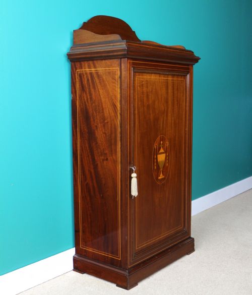 VICTORIAN MAHOGANY MARQUETRY MUSIC SIDE CABINET BY KEEBLE LONDON - ADDITIONAL PHOTO 9